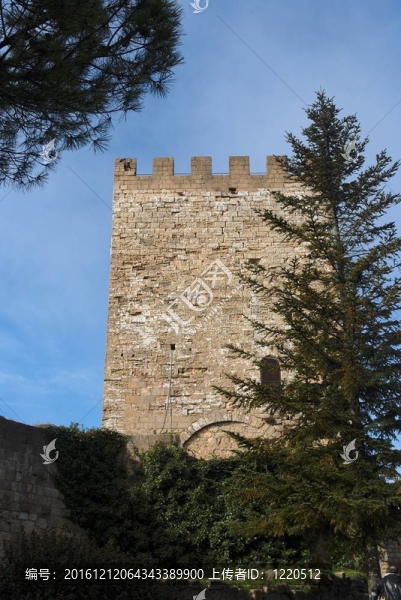 Castello,di,Lombardia的中世紀(jì)城堡在Enna塔；西西里島；意大利