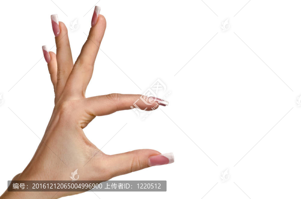 兩個(gè)手指拿著看不見的東西