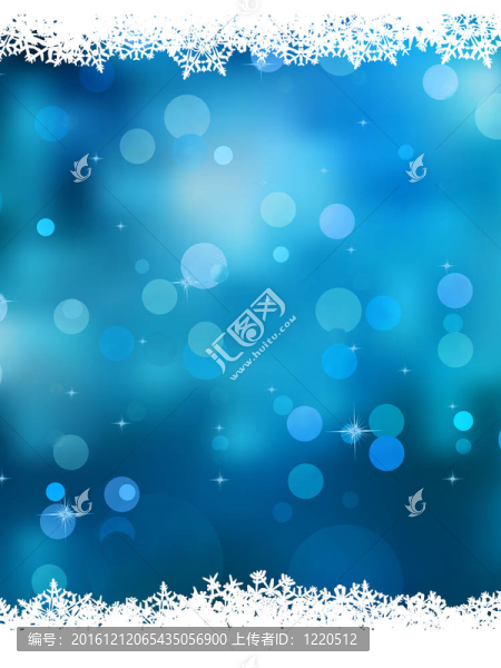 藍(lán)色背景與雪花。EPS,8