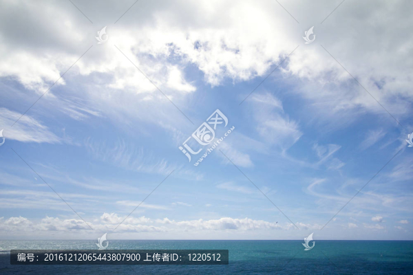 美麗的天空和大海在有風(fēng)的日子