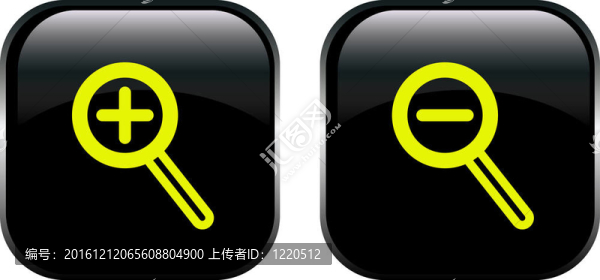 單色增加減少放大鏡圖標(biāo)