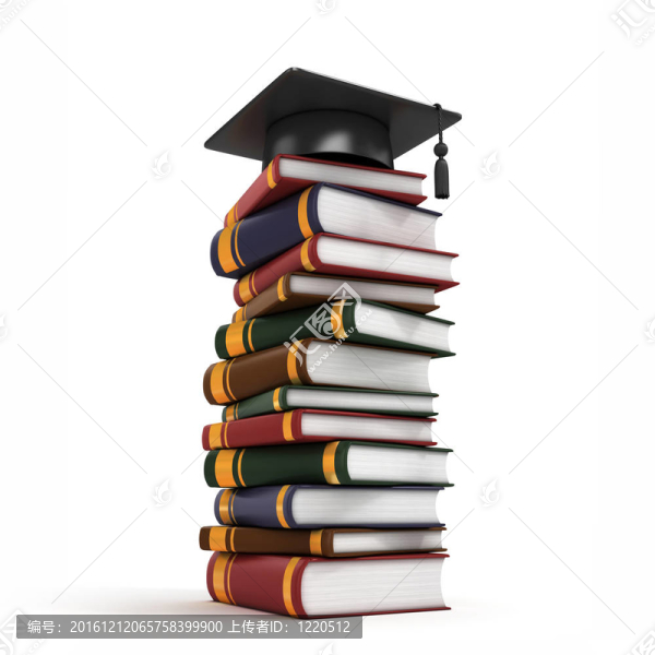 Graduation,Cap在書架上