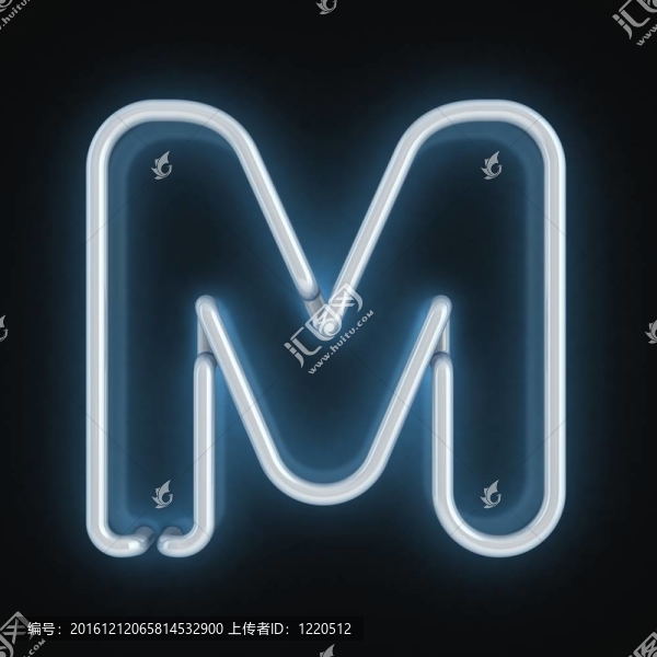 霓虹字體字母M