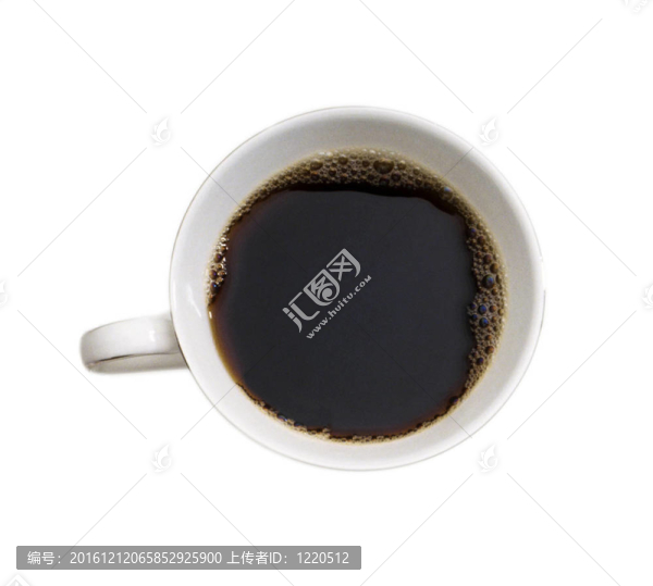 黑色咖啡杯頂部的白色