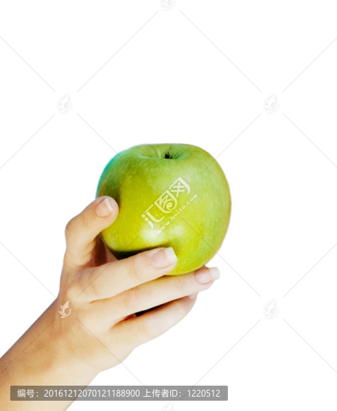 女人手中的蘋果