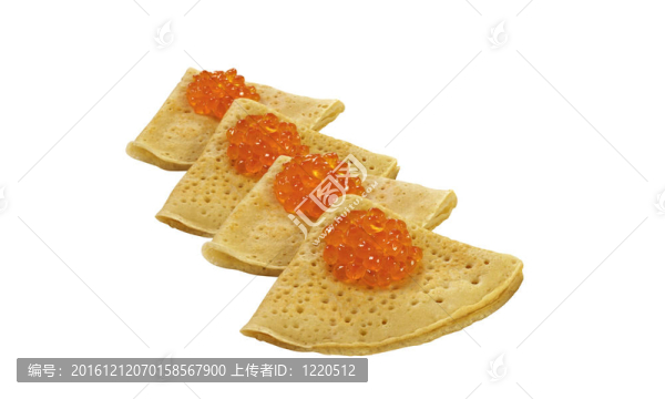 煎餅配魚子醬