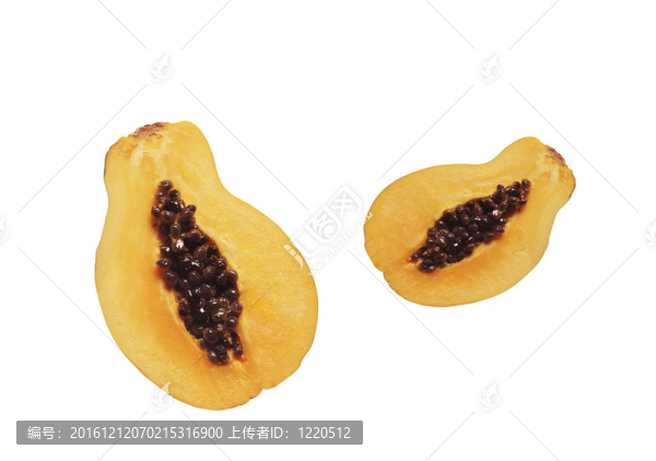白背景番木瓜