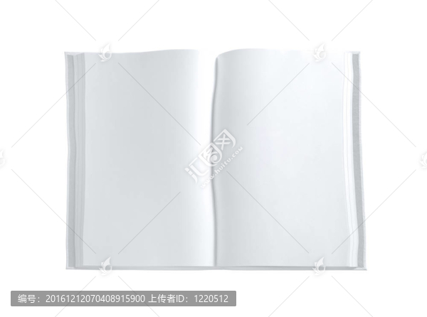 White用空白頁(yè)打開(kāi)書(shū)