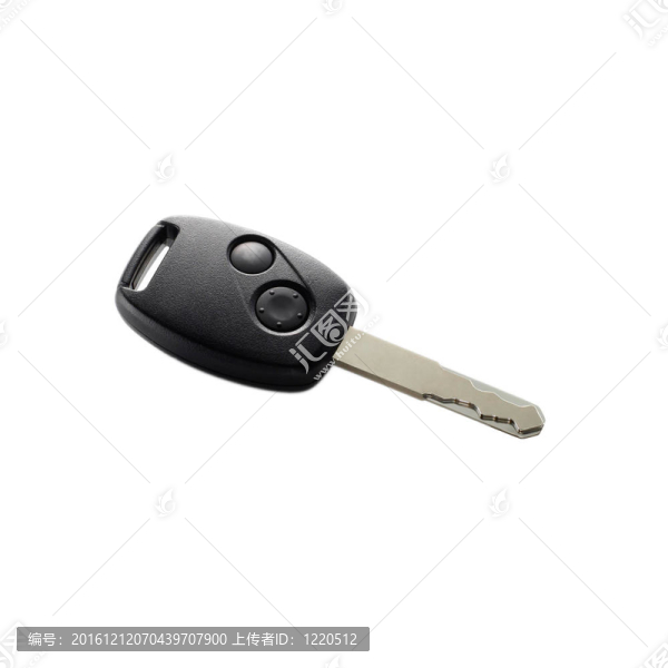 帶有白色背景反射的汽車鑰匙