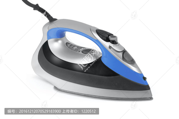 白色背景蒸汽熨斗