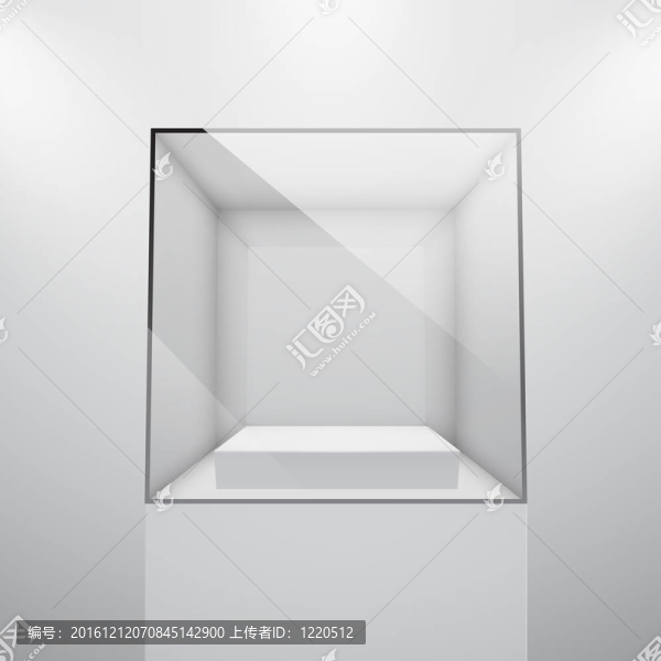 3D空玻璃展柜