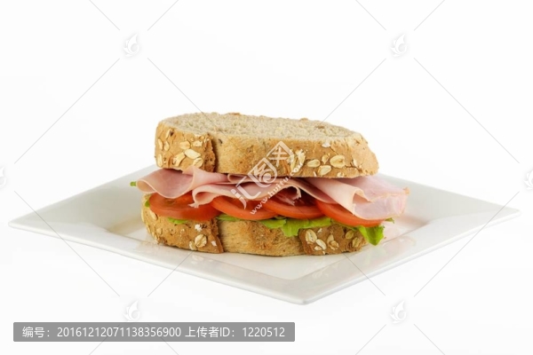 鮮火腿番茄生菜三明治