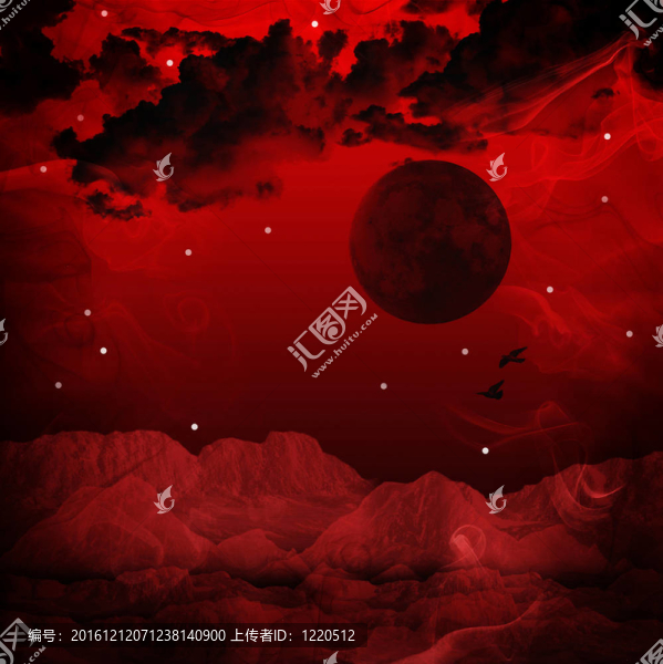 紅色的煙霧背景