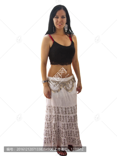 嬉皮士衣服的年輕漂亮的女人