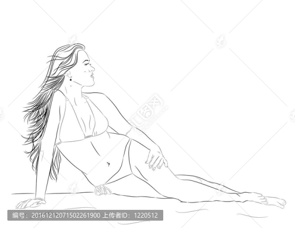 長發(fā)的漂亮女孩