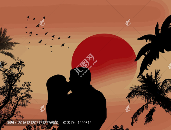 日落接吻