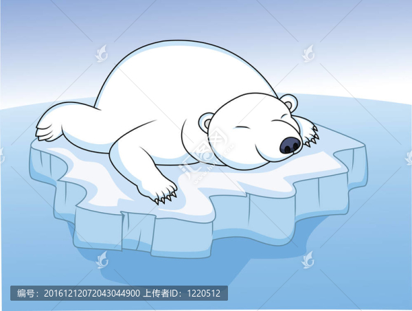 在冰上休息的北極熊