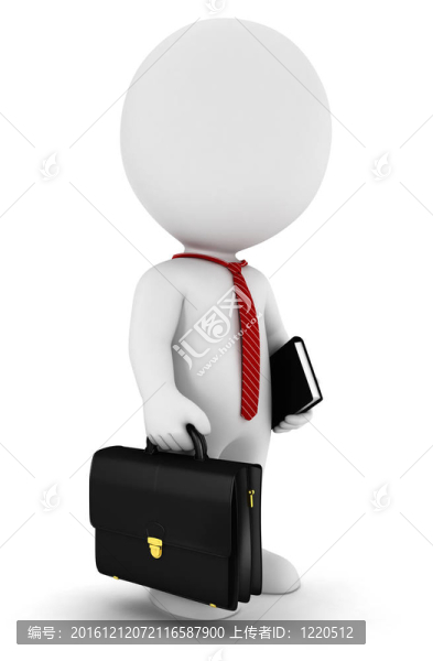 3D白人商人