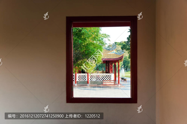 看窗外的公園頤和園