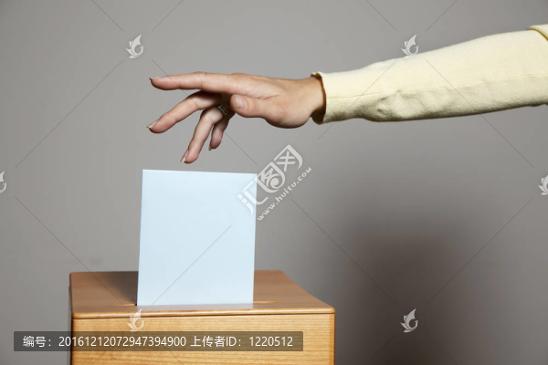 投票站的女人
