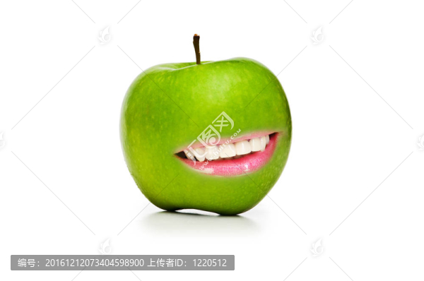 蘋果與白色隔離口