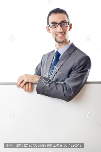 年輕商人與白板