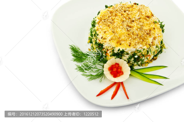 盤子里的色拉