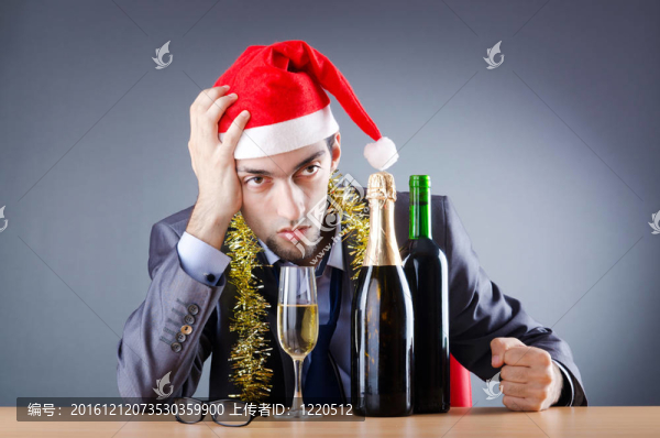 醉酒商人辦公室圣誕派對
