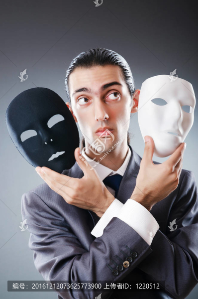 工業(yè)espionate概念與蒙面的商人