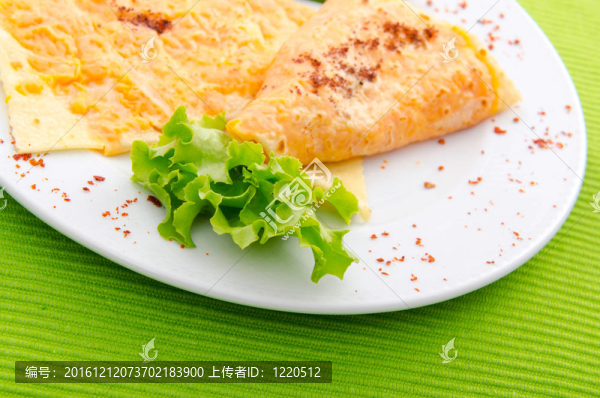 南瓜餡panckes在板
