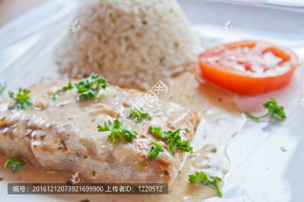 烤三文魚飯