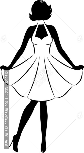 少女剪影。