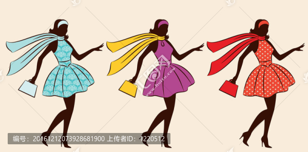少女剪影。