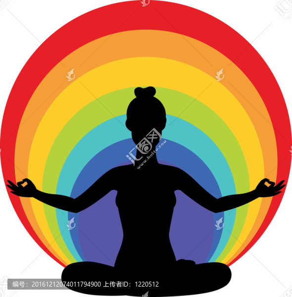 女人坐在瑜伽蓮花位置