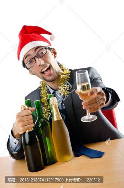 圣誕派對(duì)后醉酒的上班族
