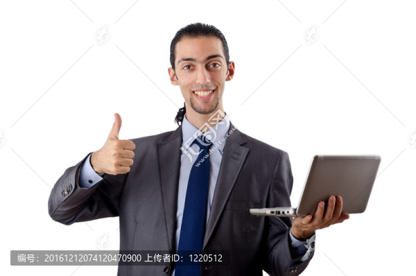 busissman工作的筆記本電腦