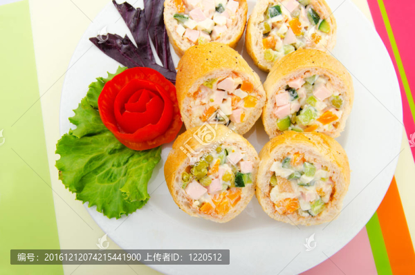 盤子里的美味沙拉