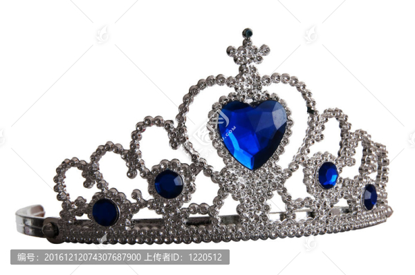 鉆石和寶石藍(lán)色假皇冠