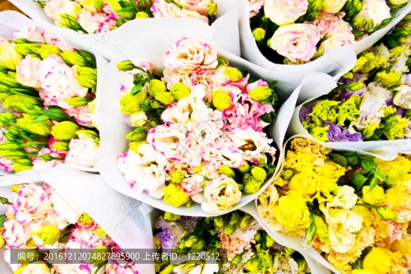 花市場上的美麗花朵
