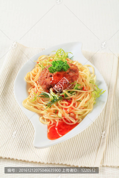 意大利面肉餅