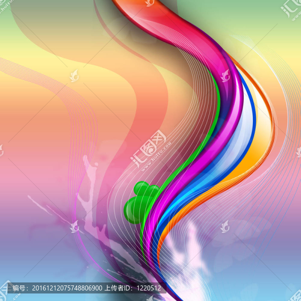 彩色抽象插畫背景