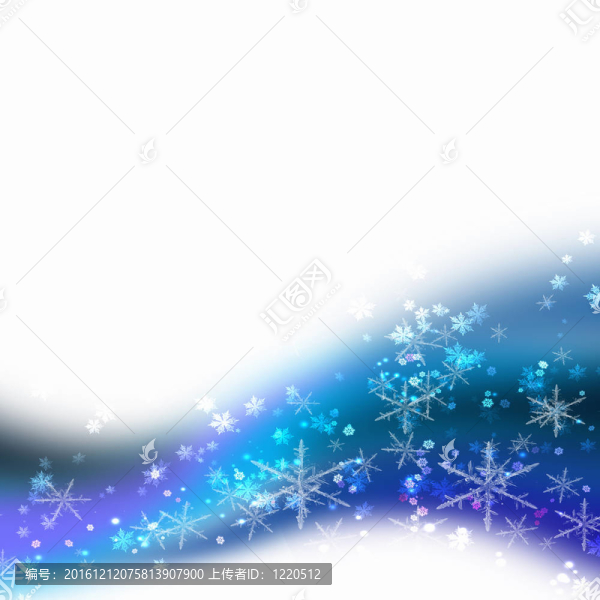 白色背景與彩色雪花