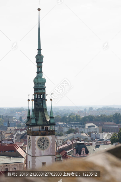 奧洛穆茨市政廳的塔-奧洛穆茨觀；捷克共和國(guó)