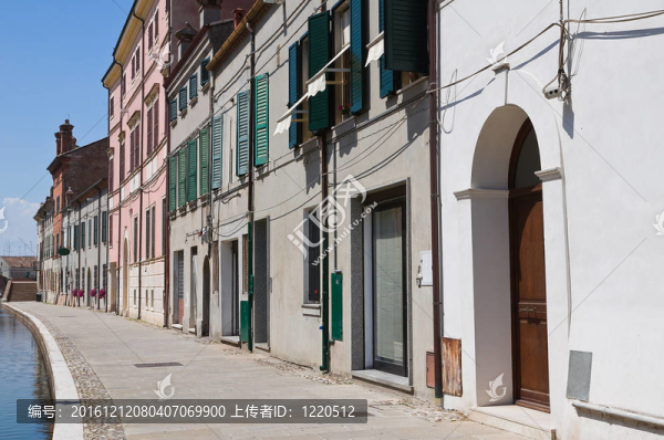 查看科馬基奧。Emilia,Romagna。意大利.