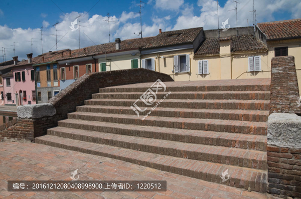 St.,Peter？橋。Comacchio。Emilia,Romagna。意大利.
