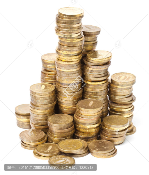 白色的金幣塔