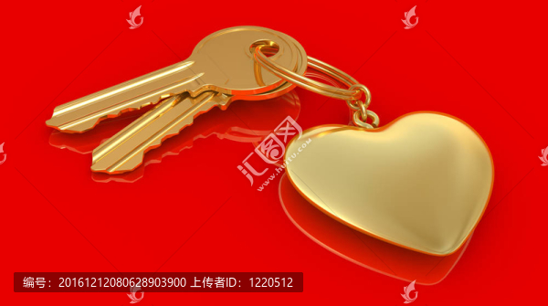 兩個金鑰匙和心