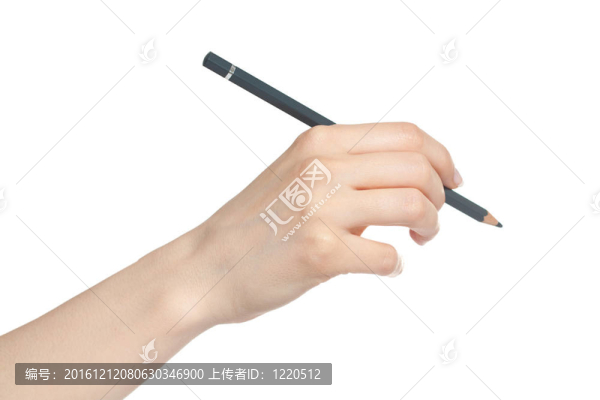 用鉛筆書寫的女人手