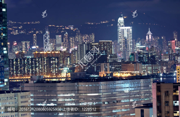 香港市中心的夜晚