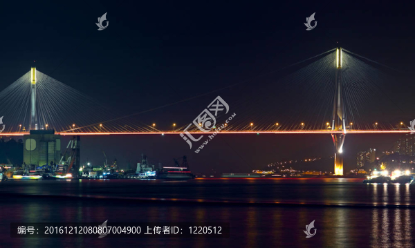 香港大橋夜景